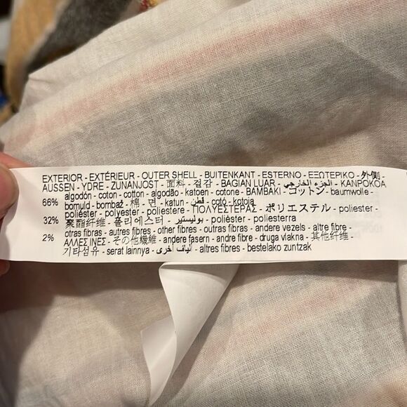 Zara Men’s Striped Beige Yellow Multicolored Structured Button Up Jacket Sz XL - Picture 15 of 15